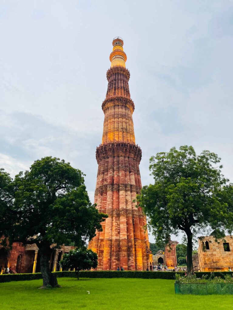 Qutub Minar, a tall fluted minaret in Delhi, India